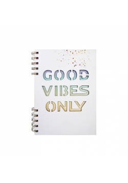 Kołonotes A5/80K w kratkę Good Vibes Only