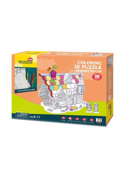 Puzzle 3D Domek do kolorowania