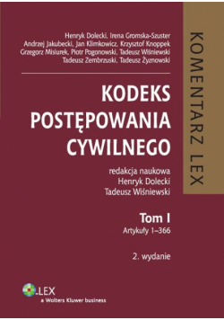 Misiure - Kodeks postępowania cywilnego Komentarz Tom I