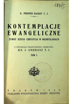 Kontemplacje Ewangeliczne I 1929 r.
