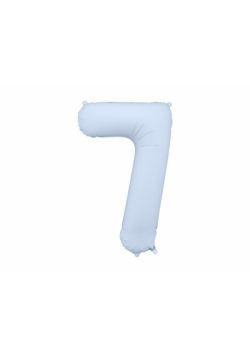 Balon foliowy cyfra 7 86cm mglisty niebieski