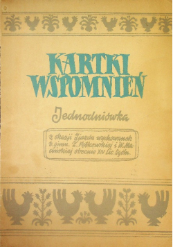 Kartki wspomnień jednodniówka