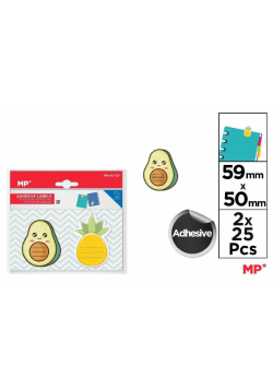 Karteczki samoprzylepne awokado/ananas 2x25szt