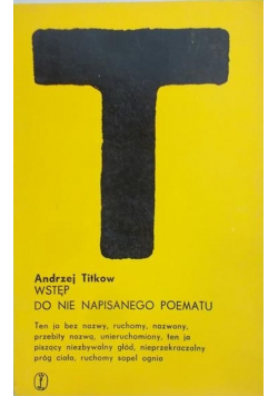 Wstęp do nie napisanego poematu