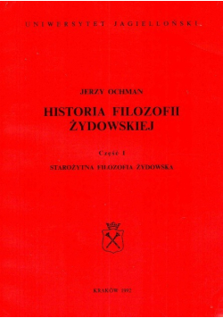 Historia filozofii żydowskiej Część 1