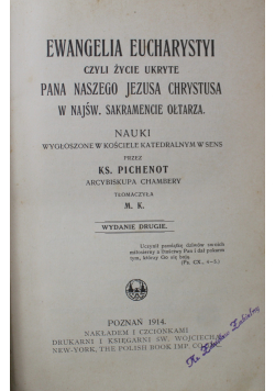 Ewangelia Eucharystyi  1914 r.