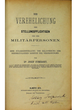 Die verehelichung 1874r