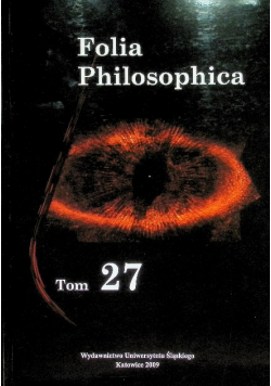 Folia Philosophica, Tom 27