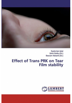 Effect of Trans PRK on Tear Film stability
