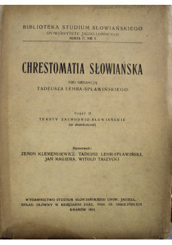 Chrestomatia Słowiańska 1950 r
