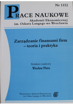 Zarządzanie finansami firm teoria i praktyka