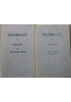Feuerbach Wybór pism tomy od 1 do 2