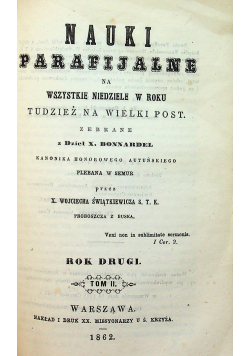 Nauki parafijalne 2 Tomy 1862 r.