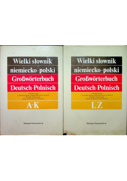 Wielki słownik niemiecko polski Tom I i II