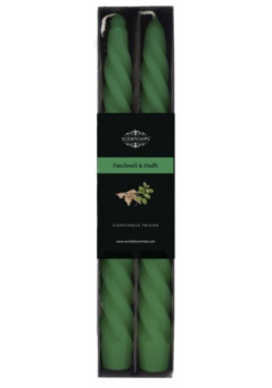 Świeca stołowa zakręcona Jasmine & Patchouli 2szt