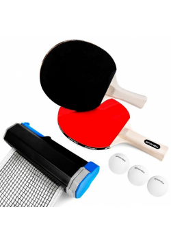 Zestaw Ping Pong 2 rakietki + rollnet + 2 piłeczki