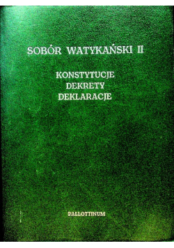 Sobór watykański II Konstytucje dekrety deklaracje