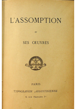 L Assomption et Ses Oeuvres