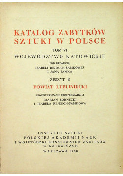 Katalog zabytków sztuki w Polsce tom VI Zeszyt 8