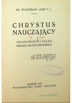 Chrystus nauczający 1927 r.
