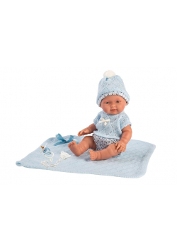 Lalka 26293 bobas z błękitnym kocykiem 26cm