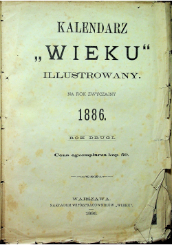 Kalendarz wieku ilustrowany 1886 r.