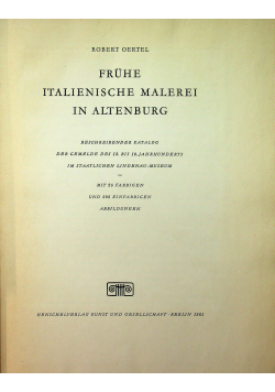 Fruhe italienische malerei in Altenburg