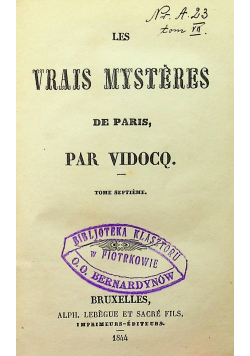 Les vrais mysteres de paris 3 tomy 1844 r