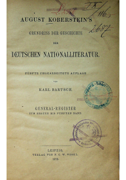 Geschichte der Deutschen Nationalliteratur 1873r