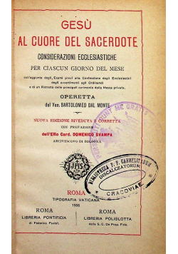 Gesu al cuorge del sacerdote 1906 r