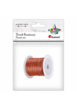 Drucik florystyczny 0,3mm 20m miedziany