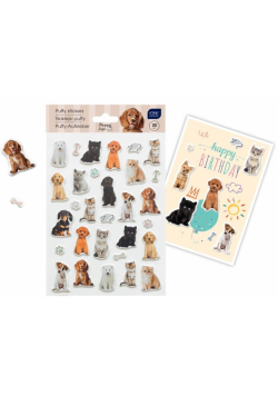 Naklejki puffy Puppy Sign 30szt