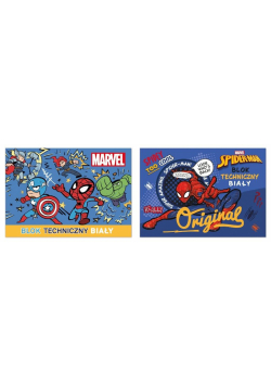 Blok techniczny A4/10K biały Spider man mix