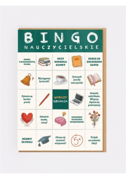 Karnet okolicznościowy dla nauczyciela Bingo