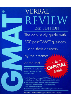 The Official Guide for GMAT Verbal Review