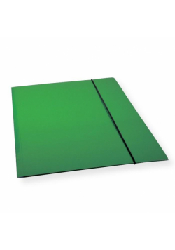 Teczka A4 z gumką lakier zielona 300gsm (10szt)