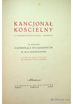 Kancjonał kościelny Z uwzględnieniem rytuału polskiego