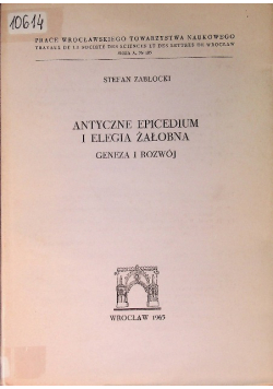 Antyczne epicedium i elegia żałobna