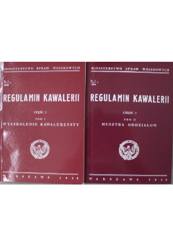Regulamin kawalerii Część I Tom I i II Reprint 1938