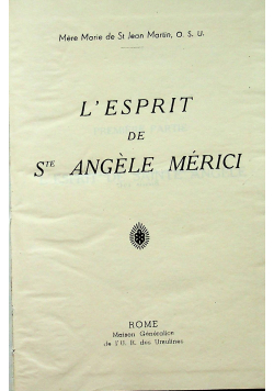 L Esprit de Ste Angele Merici 1947 r.
