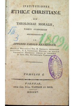 Institutiones Ethicae Christianae 1805 r