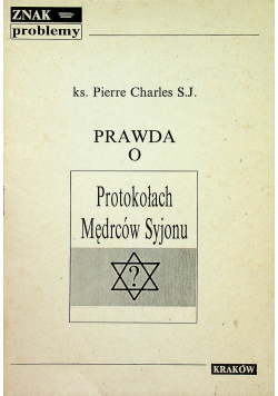 Prawda o prorokach Mędrców Syjonu 1938 r.