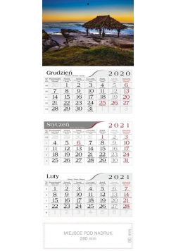 Kalendarz 2021 Trójdzielny Plaża CRUX