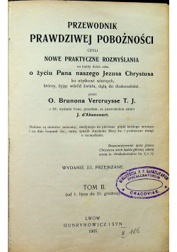 Przewodnik prawdziwej pobożności Tom II 1905r
