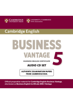 Cambridge English Business 5 Vantage Audio CDs