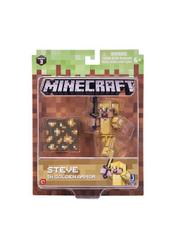 Minecraft figurka Steve w złotej zbroi