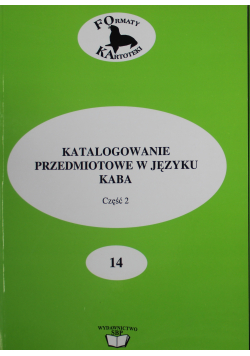 Katalogowanie Przedmiotowe w Języku Kaba część II