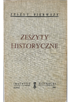 Zeszyty historyczne zeszyt pierwszy