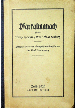 Pfarralmanach 1929 r