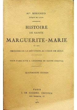 Histoire de sainte Marguerite - Marie 1930 r.